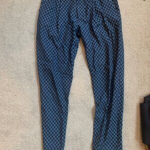 The Elder Statesman Blue Checker Pants Men 32